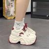 Inner Height-increasing Shoes Women's 2025 New Autumn Versatile Thick-soled Non-slip Small People Show Their Feet Small Sports and Leisure Shoes