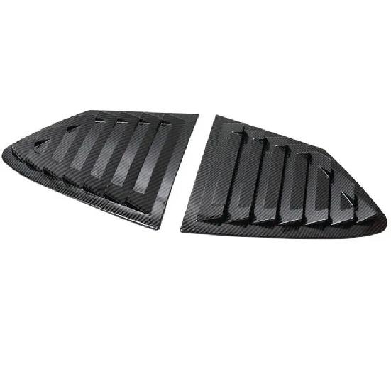 

For Ford Focus - Sedan Hatchback Car Rear Louver Window Side Shutter Cover Trim Sticker Vent Scoop ABS Carbon Fiber Auto Carbon