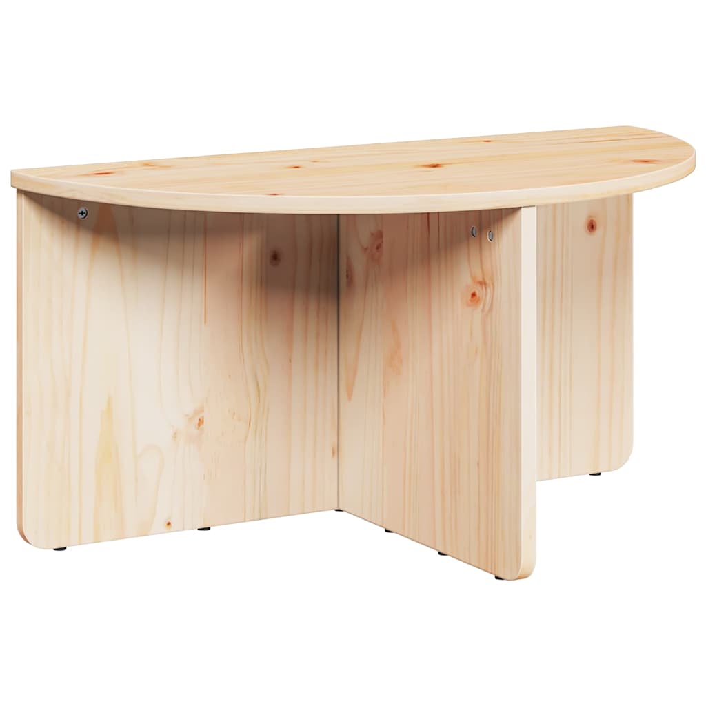 Coffee Table Set 2 pcs Natural Solid Pine Wood