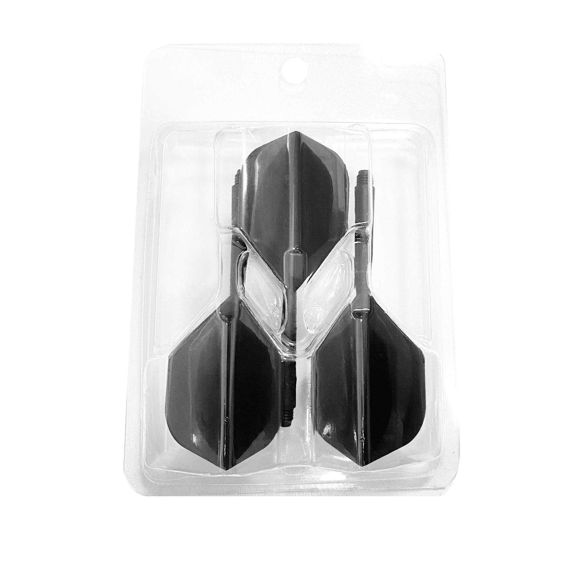 PENPEN One Dart Shape Transparent Tail Anti-throw Durable Plastic Sports Dart Flights 2BA Customizable Purple 3 Pcs/Box чёрный
