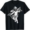 Cherub Engel Gangster Uzi Blackwork T-Shirt