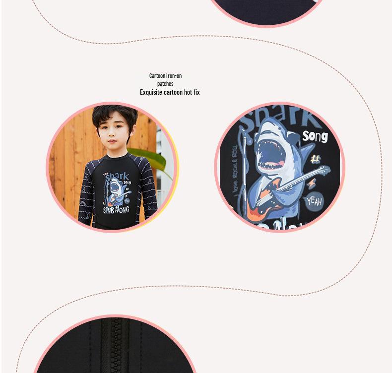 Costum de surf nou pentru băieți cu mânecă lungă, dintr-o singură piesă, cu uscare rapidă și protecție solară pentru copii