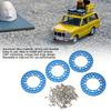 4Pcs 1.9in Wheel Outer Rings Rims Increase Stability CNC Machining Aluminum Alloy RC Wheel Outer Rings Rims for 1Celsius10 RC