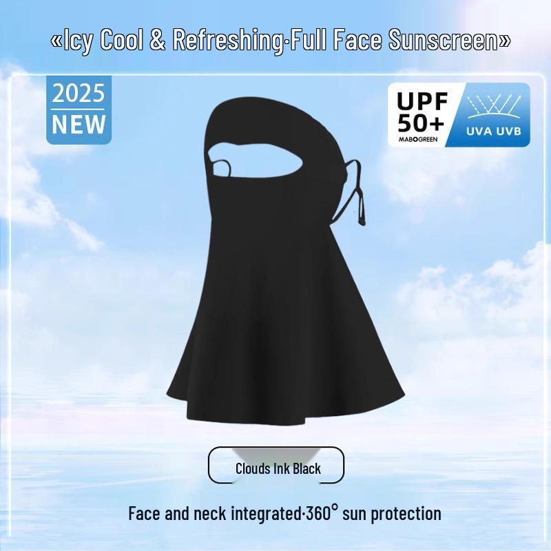 Women's Full Face UV Protection Facekini with Neck Guard - 2025 Style Summer Sunshade