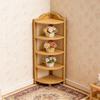 1/12 Dollhouse Simulation Miniature Corner Storage Rack Display Shelves Model Dollhouse Retro Scene Furniture Decoration Toys