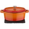 Mini Cocotte - - 718356 - Massief gietijzer - Inductie - Oranje