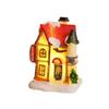 Lighted Christmas Village House Resin Snow Scene for Winter Holiday Tabletop Bookshelf Decor Gift