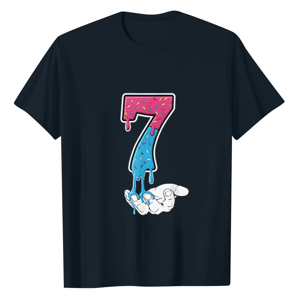 Ladies' Digital Printed Casual Round Neck Short Sleeved Top