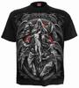 Spiral Direct REAPER#039;S Door TShirt Biker Gothic Skull Horror Angel Blue Unisex T-Shirt