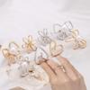 High-End No-Sew Clover Bow Brooch for Shirt Collars