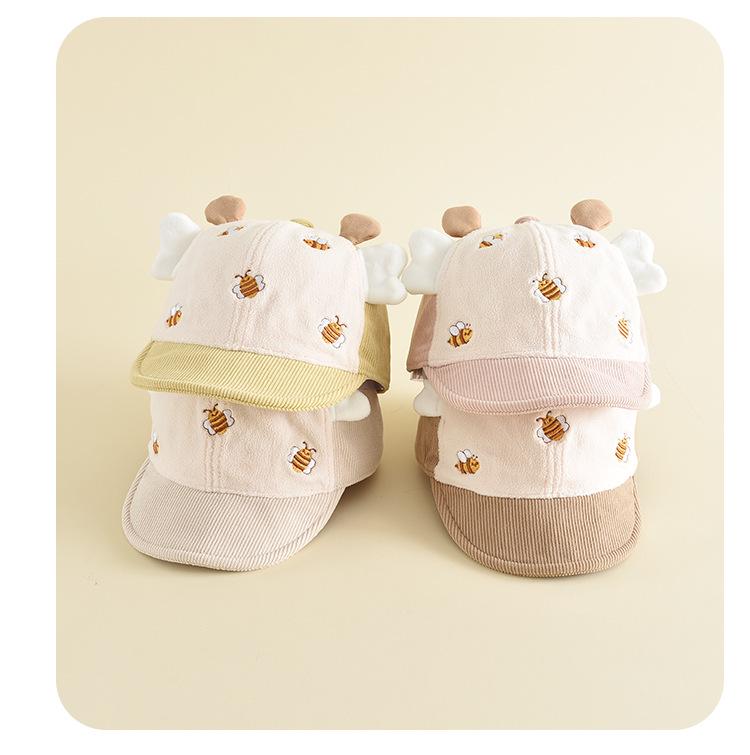 Children's Cute 3D Bee Sun Hat Baseball Cap - Windproof Toddler Outdoor Hat