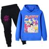 PB1227 Kids Boys Girls Kpop Mira Zoey Rumi Sajaboys Print Long Sleeves Hoodie Pants Trousers Clothes Sets