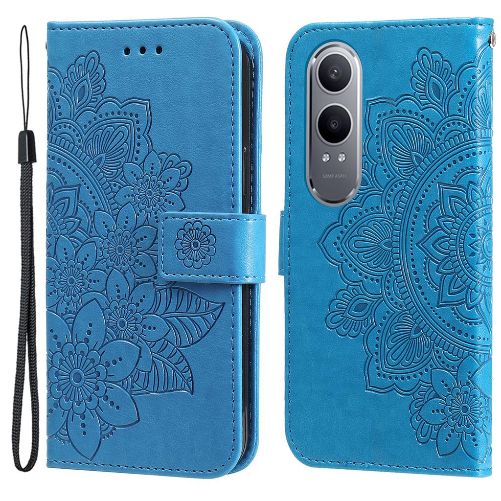 Para OnePlus Nord CE4 Lite 5G/Oppo K12x 5G (porcelana) Funda Cartera con Soporte de Cuero PU con Patrón Floral