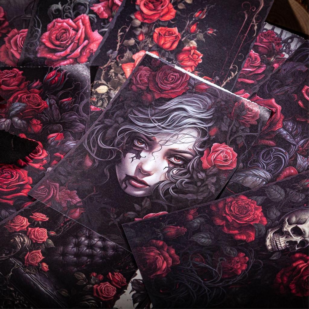 Gothic World Series Retro Tagebuch DIY Materialbuch - 6 Designs, 40 Blatt pro Packung