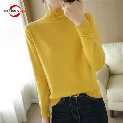 Women Sweater Spring Wool Sweaters Turtleneck Knitted Pullover Autumn Female Jumper Knit Top
