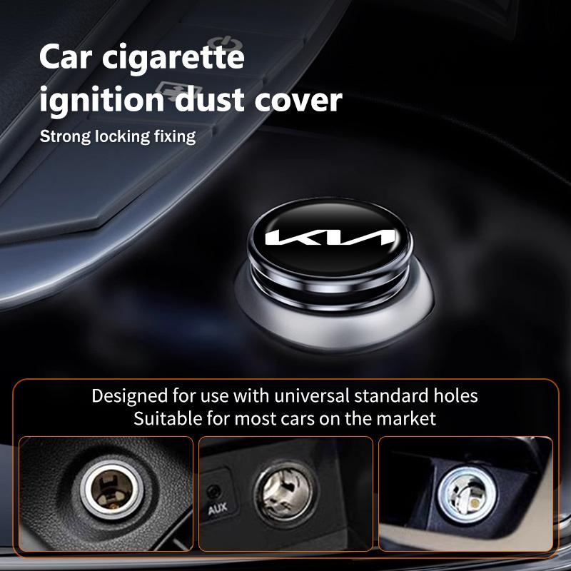 AXADSN1 Universal Car Cigarette Lighter Dust Proof Cover Cap Accessories For KIA K5 K2 Optima Soul Spectra Niro Cadenza Sephia Carens