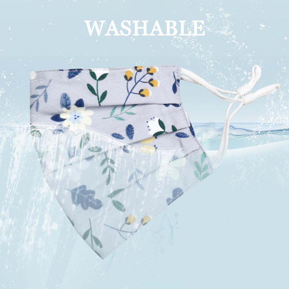 Washable Breathable Face Mask Anti-UV Sunscreen Mask Fashion Cotton Printing Mask  Outdoor Sports