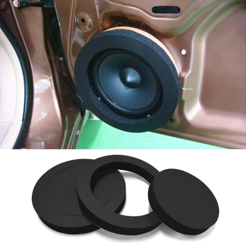 Self Adhesive Car Universal Foams Speaker Enhancers System Kit 6.5Inch Speaker Insulation Rings Soundproof Cotton Pad