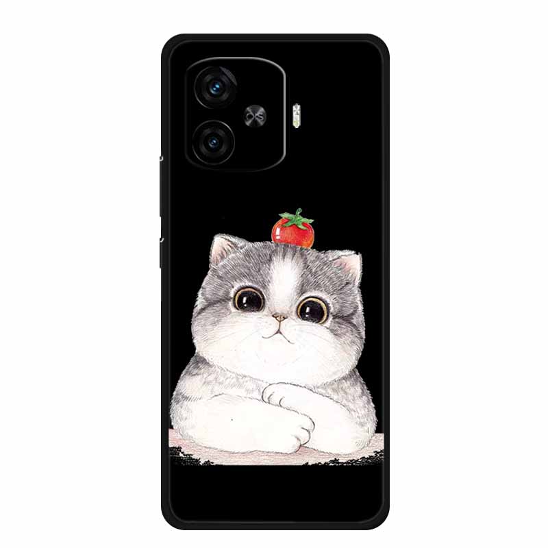 Black Silicone Case For Vivo iQOO Z9 Turbo Plus Case Z 9 Turbo Coque Soft Back Cover For Vivo iQOO Z9 Turbo Phone Case Cartoon