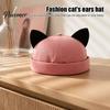 Cute Animal Ear Docker Cap Brimless Cat Hat, Cap, Adjustable Skullcap, Stylish Soft Comfortable Sun Hat Sailor for Women Men Street Casual Wear Size