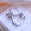 SENIKO Natural Freshwater Big Baroque Pearl Earrings Fashion Pearl Drop Earrings For Women Party Jewelry