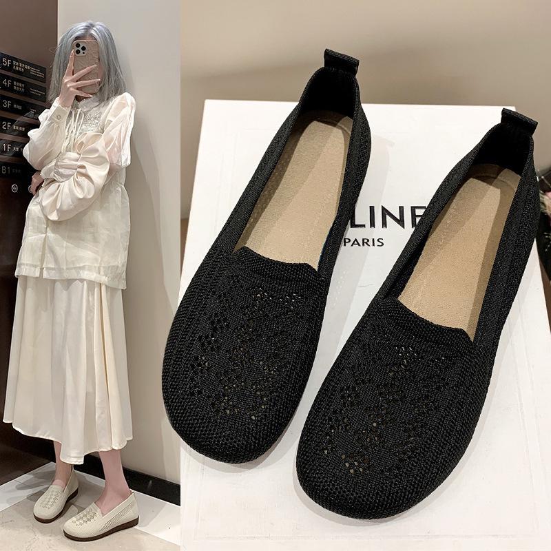 Women's Summer 2025 Low-Cut Slip-On Mesh Loafers - Soft Sole, Breathable, Plus Size