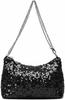 Harujio Sequin Bag, Party Bag for Women, Small Shoulder Bag, Handbag with Chain, Mini Pochette, Sparkly, Perfect for Weddings, Parties, Occasions,