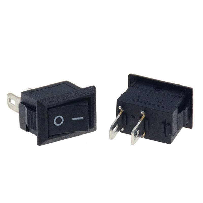 15Pcs Boats Rocker Switches 2 Position 2 Pin KCD1 101 Power Toggle Switches Iron Base & Plastic for Electrical Equipment