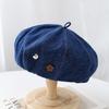 Cute kitten cowboy beret children autumn new sticker cherry fashion painter hat pumpkin hat tide