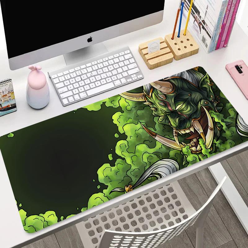 Large Mouse pad xxl x3mm Japanese ghost Prajna Natural rubber lockedge Gaming desk mat gamer pc table desktop accessories