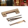 Copper Padlock Chinese Style Antique Lock with Key Hardware for Jewelry Box Cabinet