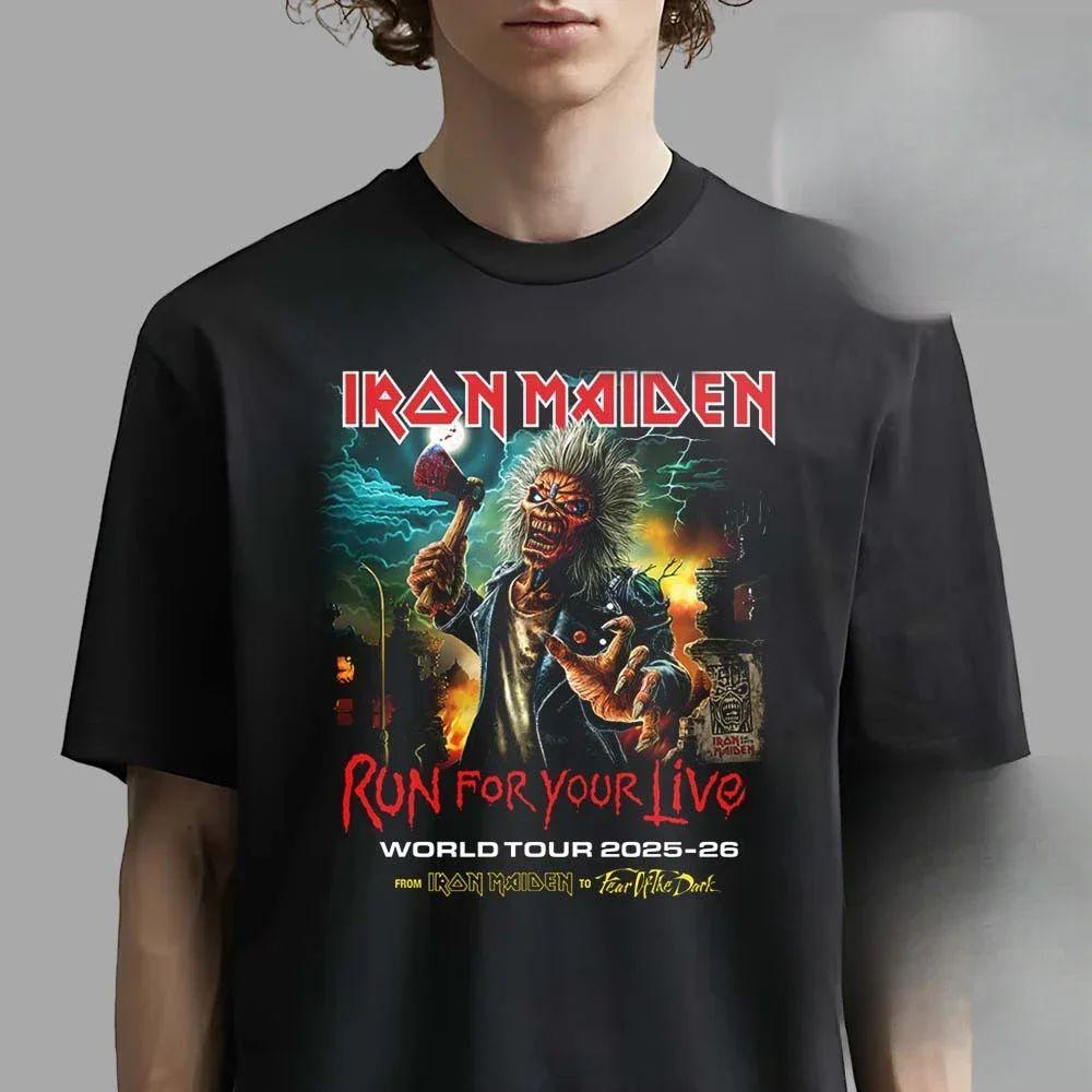 2025 Heavy Metal Band Motorcycle T-shirt for Men and Women Universal Short Sleeve Fashion Top Casual Brand Retro Hip Hop T-shirt