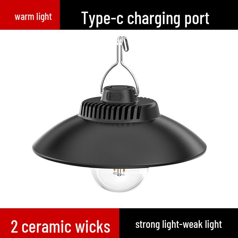 2022 Retro Waterproof Outdoor Camping Light with Type-C Charging – Perfect for Home Emergencies, Atmospheric Lighting, and Hanging.