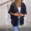 New Women's Fall Winter Lapel One-piece Poncho Coat