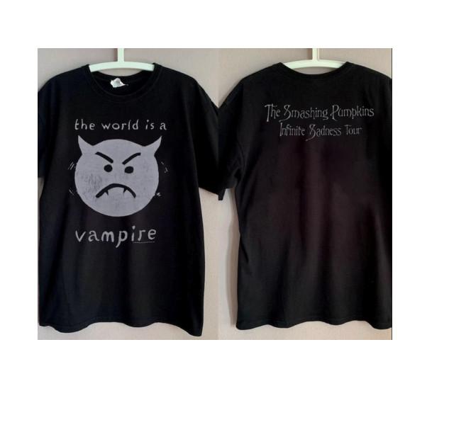 

Vintage 1996 Smashing Pumpkins Tour Tee, 2 Sided 100% Cotton Shirt S