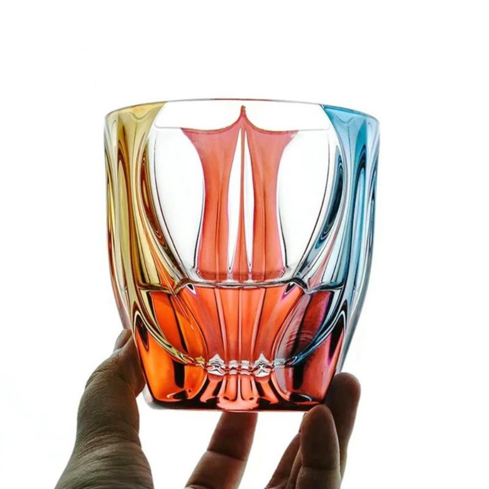 

Clear Wine Glass 3 Colored Wine Cup Fashion Crystal Whiskey Glass Cup Gift Glass