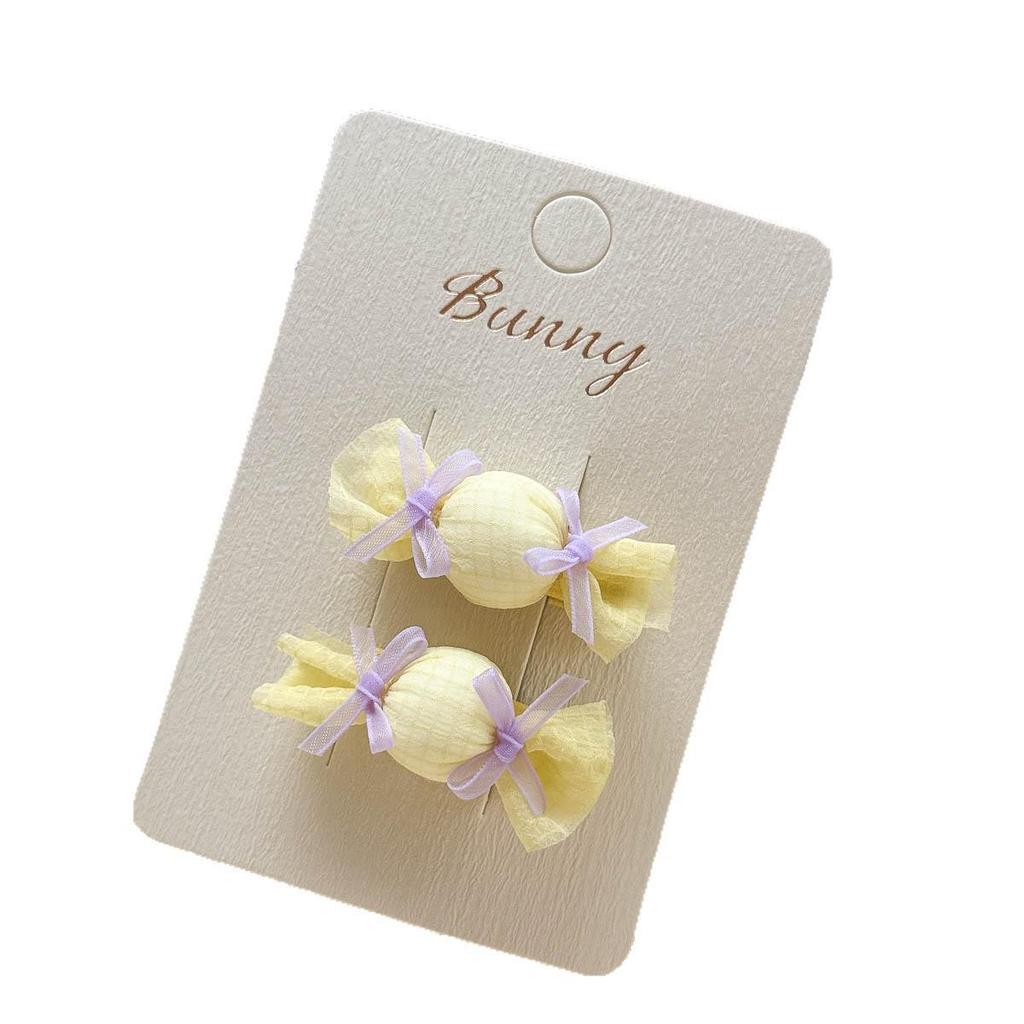 Children's Cute Candy Duckbill Hair Clip with Double Ponytail Rubber Band - Versatile Hair Accessories for Girls