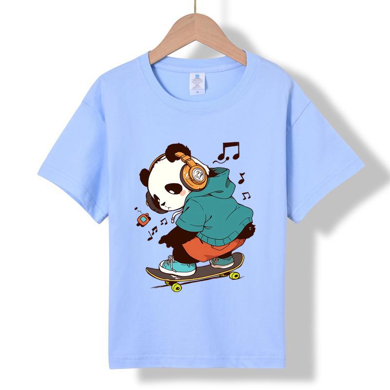 XH90 MINISO 2026 Summer New Printed Cotton Round Neck T-shirt for Children Aged 1-16, Boys and Girls