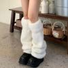 Y2K Winter Leg Warmers Foot Cover Knit Long Stockings Harajuku Plush Leg Socks  Spicy Girls