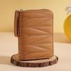 French Chic Quilted Accordion Card Holder for Women with Multiple Card Slots & Coin Purse