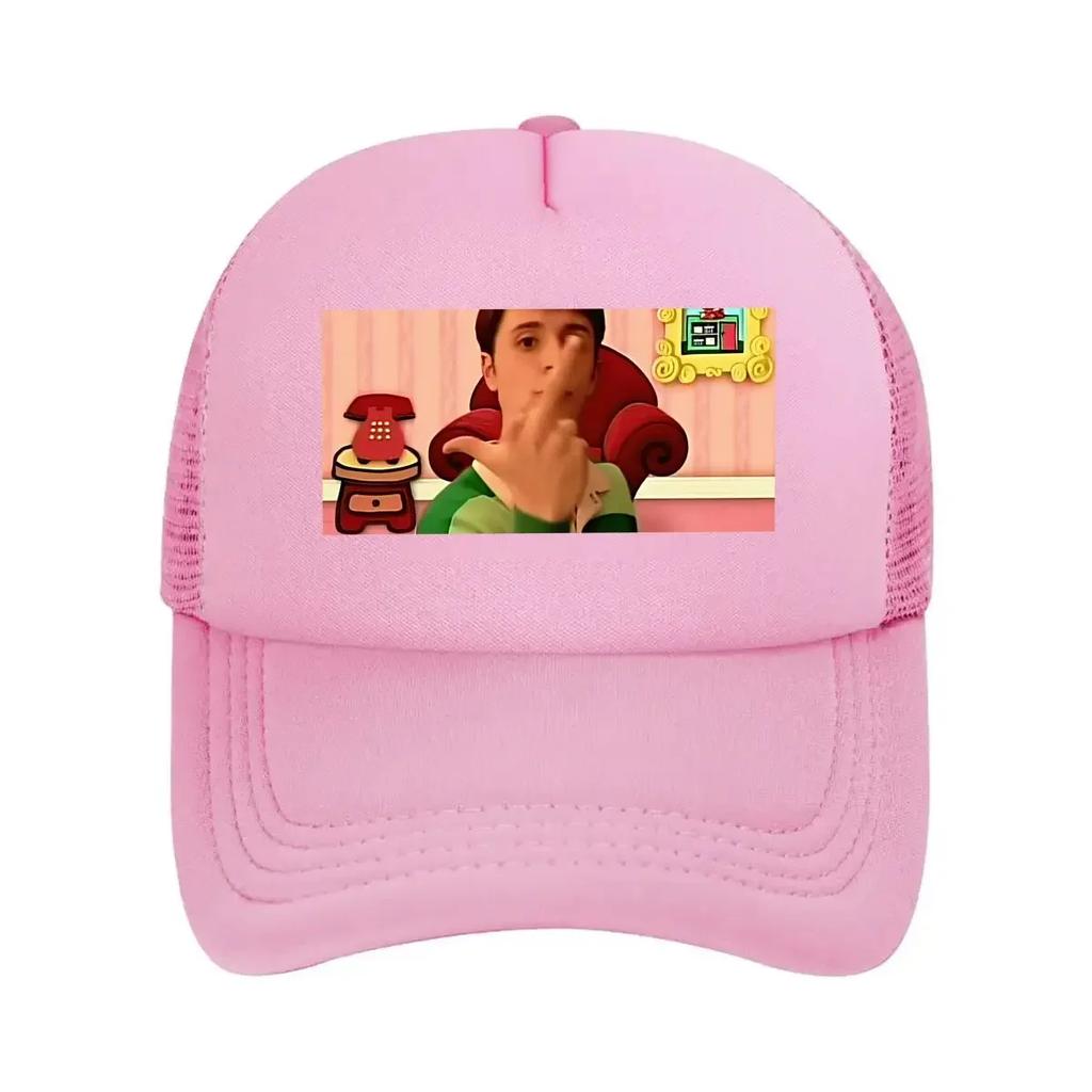 Cartoon Gesture Playful  Inspired Meme Art Design Mesh Baseball Cap
