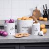 Carbon Steel Garlic Storage Bin with Lid Garlic Keeper Potato Storage Container  Pantry