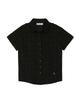 HAVISM Check 2-Way Collar S/S Shirts(Black)