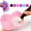 Nettoyeur de brosse en Silicone, brosse de lavage de maquillage cosmétique, tapis de nettoyage de Gel, fond de teint, planche à récurer