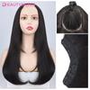 U-shaped Hair Extension Synthetic Hair Long Straight Clip In Hair Extensions False Hair Black Ren Hair Pieces for Women