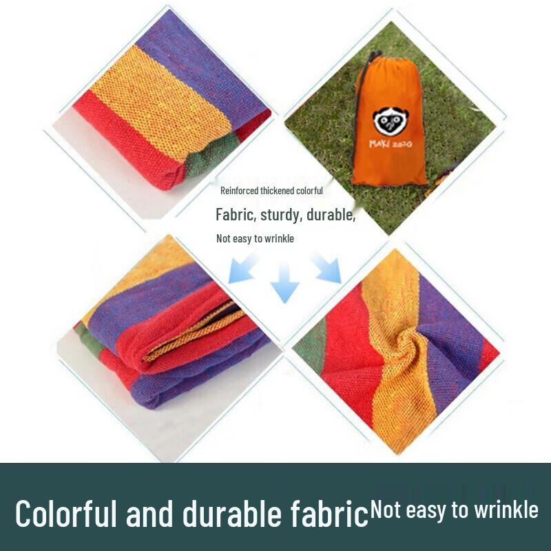 Makizaza Single Anti-Rollover Rainbow Hammock