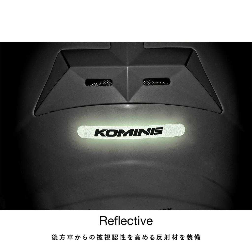 Komine Motorcycle Matte Black L Jet Helmet with Shield and ABS Shell (KOMINE) Aera-II HK-1651 UV-cut High-Strength