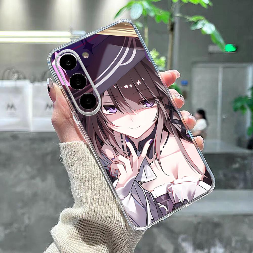 Honkai Star Rail Herta Telefoonhoesje Voor Samsung S26 S25 S24 Ultra S23 Fe S22 S20 S21 Plus Plus 5G Fe Transparante Hoes