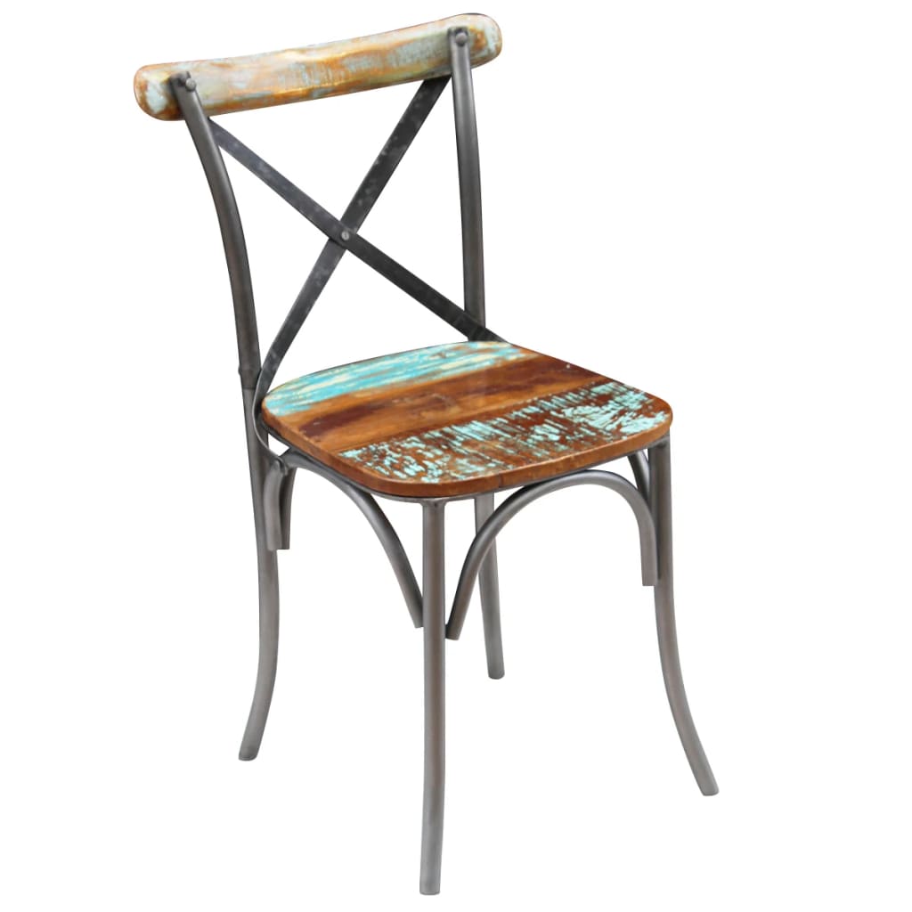 Vidaxl Dining Chairs, 2 Pcs, Solid Reclaimed Wood