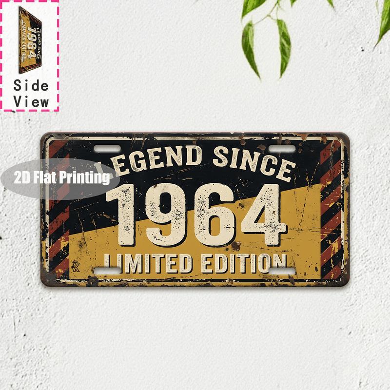 Tin Sign  Vintage Durable Metal Plaque Wall Decor Home Office Bar Man Cave Global City Coordinate Birth Year License Plate W